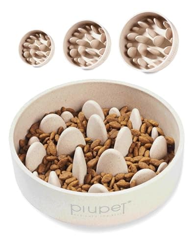 Gamelle anti-glouton PiuPet 1,4 L bambou et PP recyclé