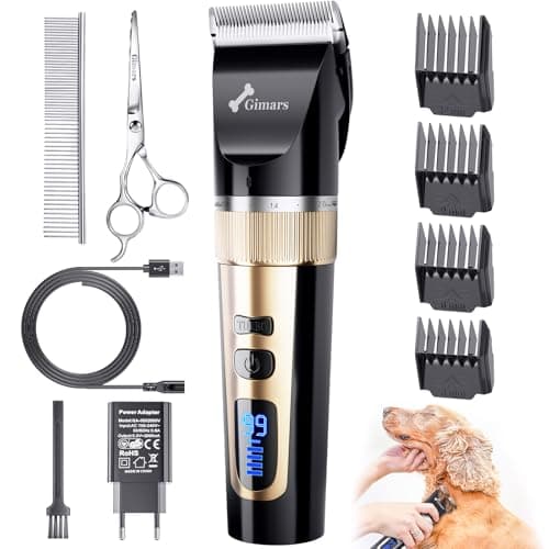 Tondeuse chien Gimars 3 en 1 sans fil 4 vitesses