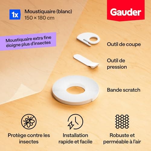Moustiquaire Fenêtre GAUDER 150x180 cm Découpable