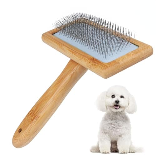 Brosse carde onebarleycorn manche bois chien et chat