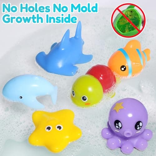 Animaux marins de bain sans trou Oriate, lot de 6 scellés
