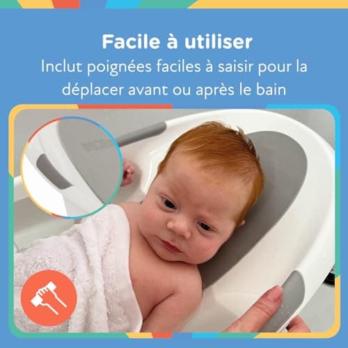 Baignoire bébé Nuby avec appui-tête mousse intégré