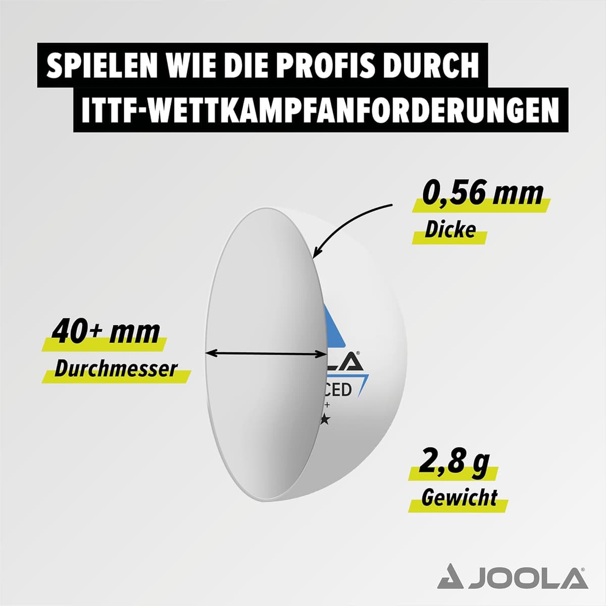 Balles de Ping-Pong Joola 3 étoiles - Pack de 15