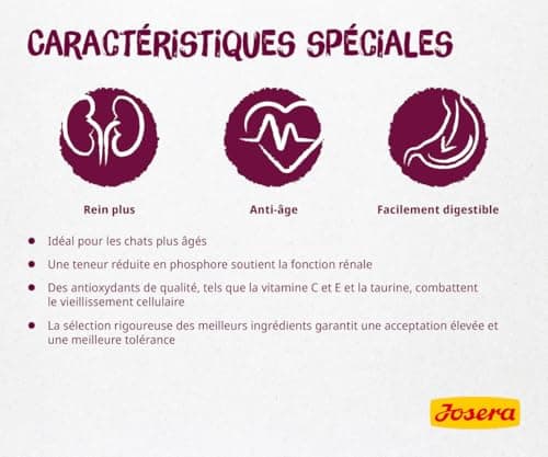 Croquettes Josera Senior Chat 2 kg Phosphore Réduit