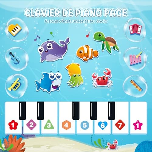 Tapis musical Kidmance piano et tambour volume réglable