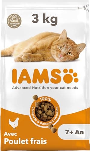 Croquettes IAMS Chat Senior 7+ Poulet Frais 3 kg