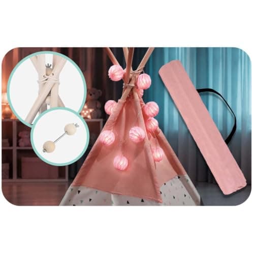 Tipi enfant Nukido 740022 coton et pin avec stabilisateur