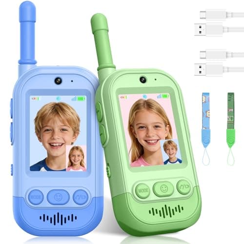 Talkie-Walkie Vidéo Enfant Gofunly Rechargeable Lot de 2