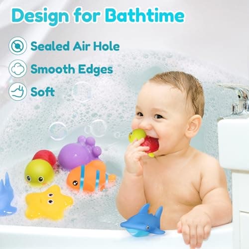 Animaux marins de bain sans trou Oriate, lot de 6 scellés