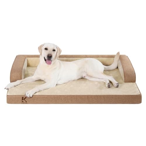 Panier chien XXL KSIIA orthopédique 119x81 dossier en U