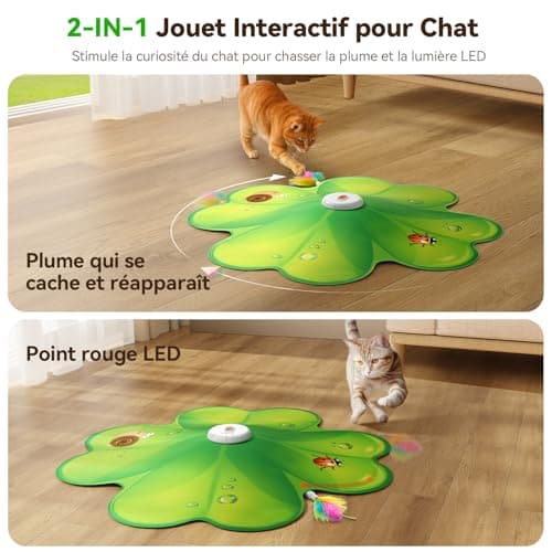 Jouet chat FEELNEEDY FN-P20 plumes et point rouge