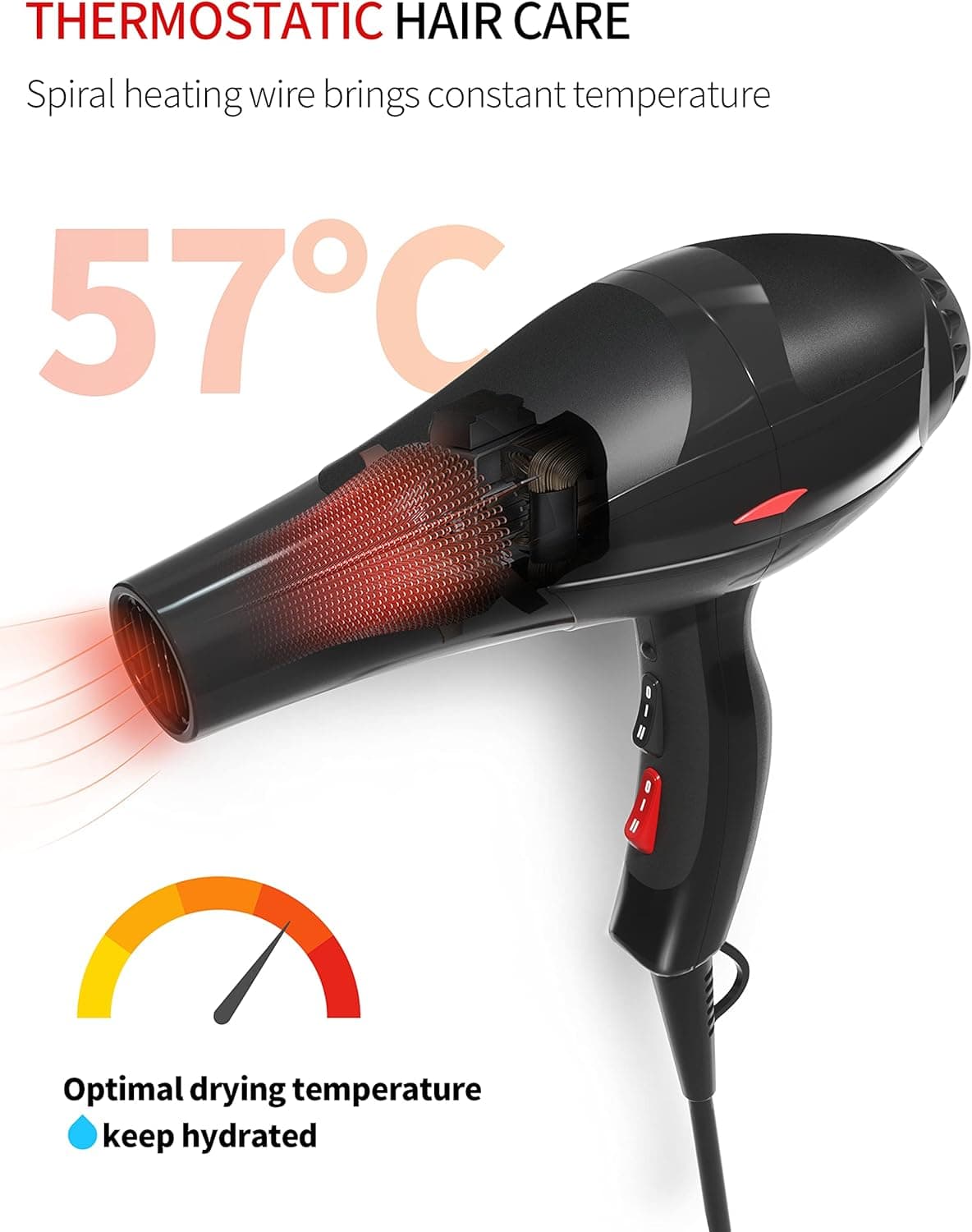 Sèche-Cheveux Professionnel 3500W Ionique
