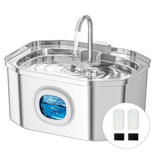 Fontaine à Eau Chat APAUK Inox 3,2 L avec LED