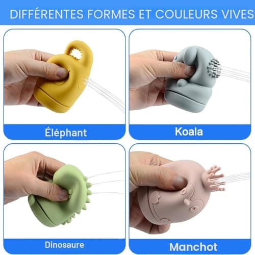 Set de bain BIQIQI 16 pièces, bateaux et arroseurs à trou