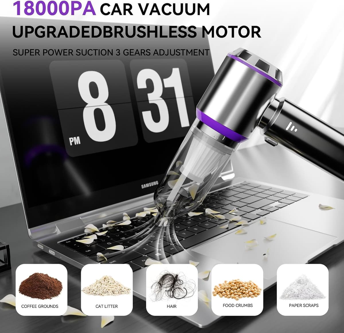 Aspirateur Main Puissant 18000Pa - Tidy Cats