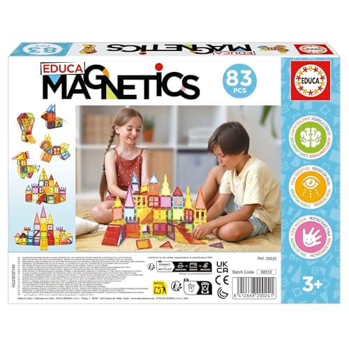 Educa Magnetics 42 pièces, tuiles magnétiques 3-6 ans