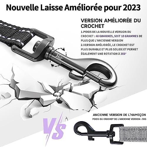Longe COMSLE FGGS01 5 m réfléchissante à poignée rembourrée
