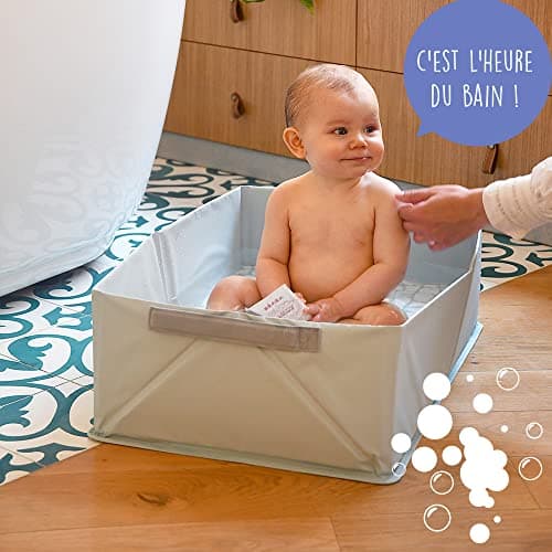 Baignoire pliable Béaba Pop Up Camélé'o compacte