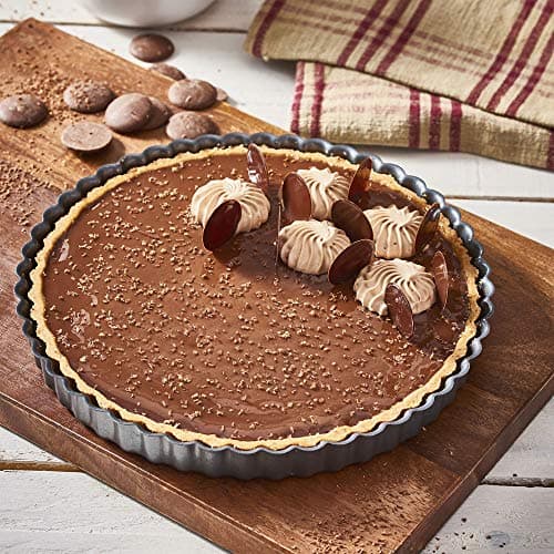 Moule à tarte cannelé De Buyer 20 cm acier fond fixe