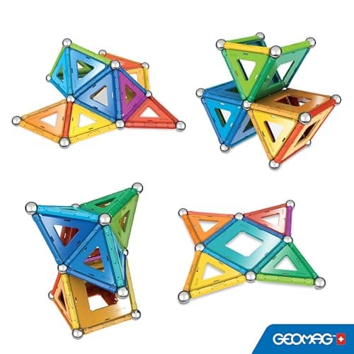 Geomag Classic Rainbow 72 pièces, barres et sphères