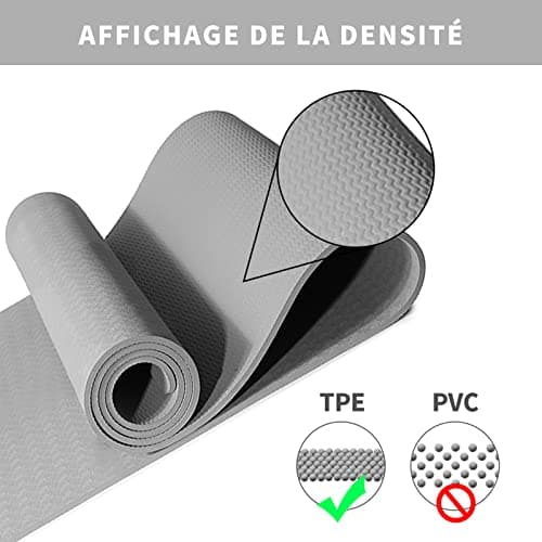 Good Nite Tapis Yoga 183x61 Gris 6/10mm