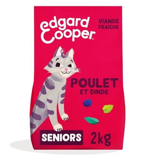 Croquettes Chat Senior Edgard Cooper Dinde et Poulet 2 kg