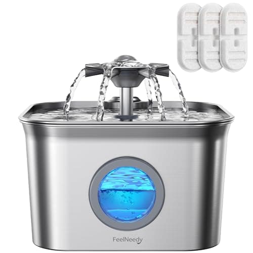 Fontaine à Eau Chat FEELNEEDY Inox 2,8 L