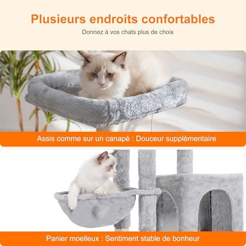 Arbre à chat compact Heybly HCT005SW 108 cm