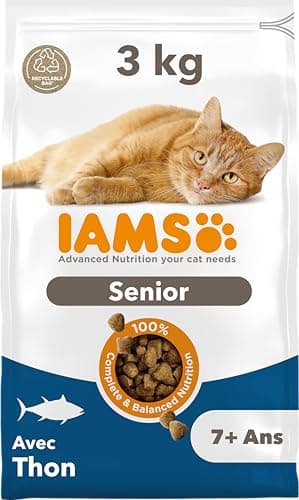Croquettes IAMS Advanced Nutrition Chat Senior 7+ Thon 3 kg