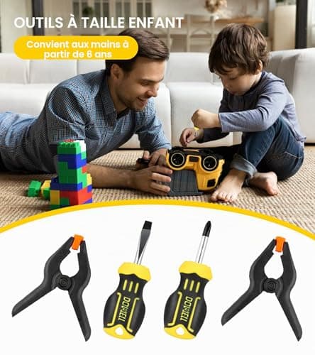 Kit 11 vrais outils métal enfant DOWELL HY090105