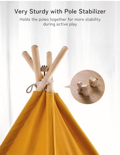 Tipi enfant besrey BR-H904 Poussin Jaune coton et pin