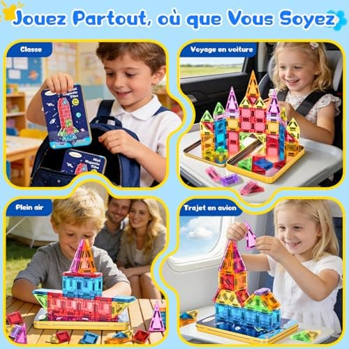 Mini Tuiles Magnétiques LeagoEra 48 Pièces de Voyage