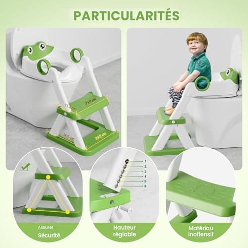 Réducteur WC Grenouille COOSEYA avec Marchepied Réglable