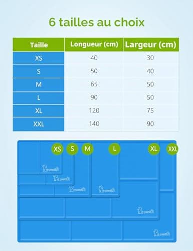 Tapis Rafraîchissant Pecute Gel L 90x50 cm Bleu