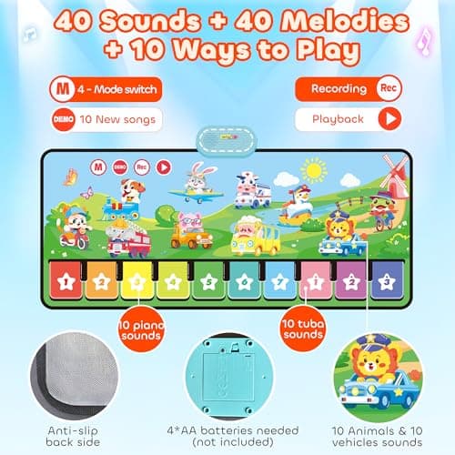 Tapis piano MOMUSE YQ2919 80 sons molette de volume