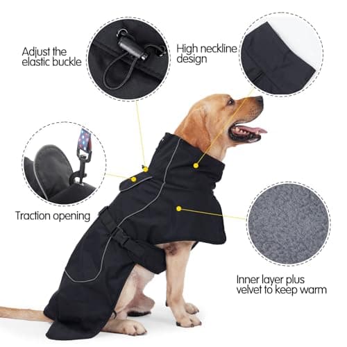Veste imperméable HEYWEAN doublée polaire pour chien