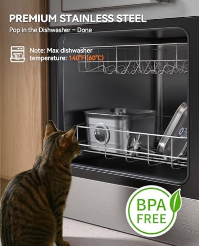 Fontaine à Eau Chat FEELNEEDY Inox 2,8 L