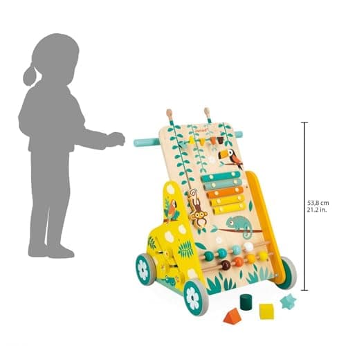 Chariot de marche Janod Tropik bois 6 activités