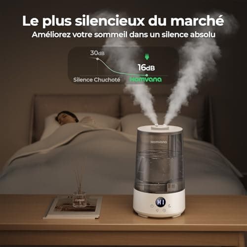 Humidificateur Homvana H101 3,6 L Silencieux Gris