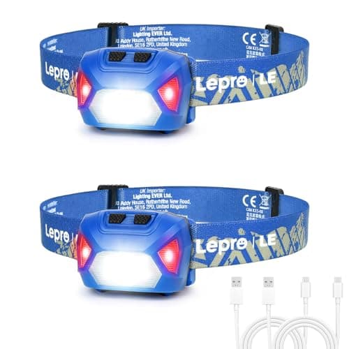 Lampe Frontale Lepro LED Rechargeable D500 2000lux Bleu