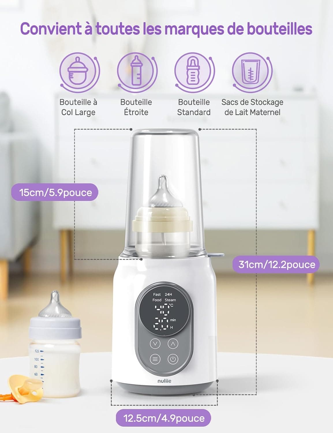 Chauffe-biberon Nuliie 6 en 1
