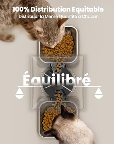 Distributeur Croquettes oneisall 5 L Double 2 Bols