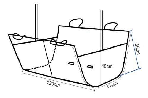 Housse Hamac Chien HONCENMAX Rabats Latéraux 145 cm