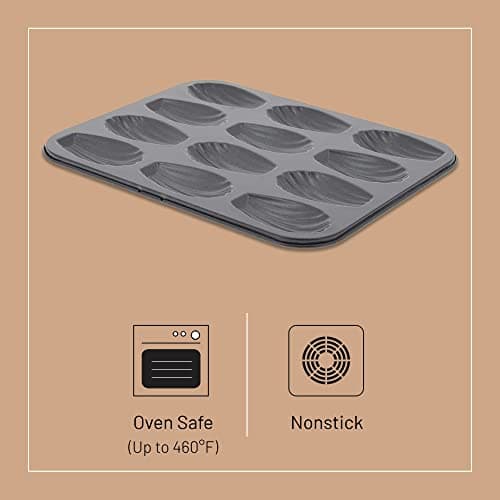 Plaque 12 madeleines De Buyer acier antiadhésif