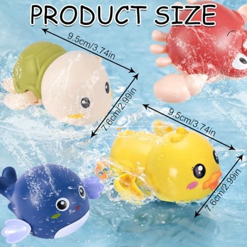 Animaux de bain à remonter WEGLOK WEK2506AHR097, lot de 4