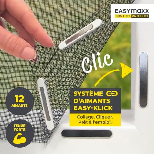 Moustiquaire Fenêtre EASYmaxx Magic Click 12 Aimants