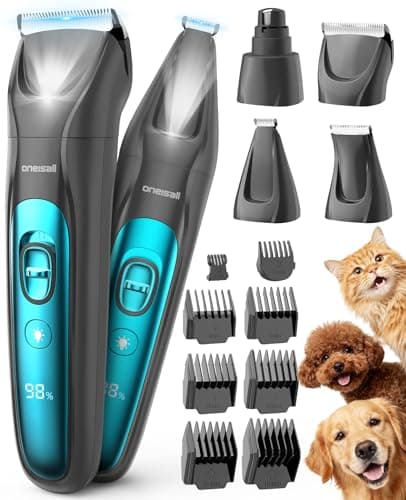 Tondeuse chien oneisall FC10 4-en-1 avec lumière LED