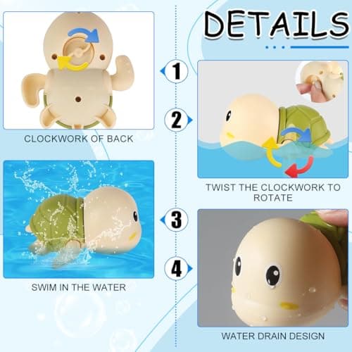 Animaux de bain à remonter WEGLOK WEK2506AHR097, lot de 4