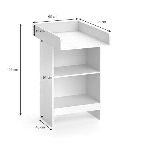 Commode à langer Vicco Leo Blanc 60 cm Compacte