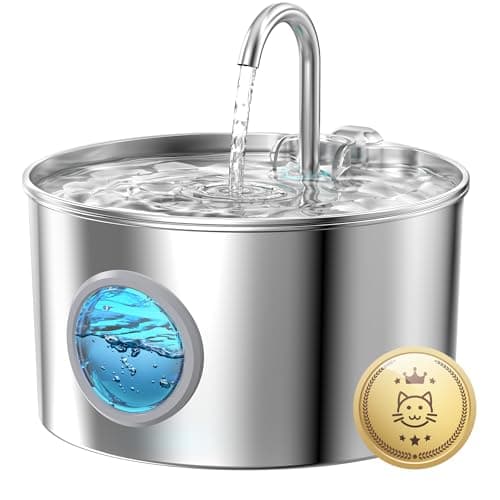 Fontaine à Eau Chat GIOTOHUN Inox 304 - 2,2 L
